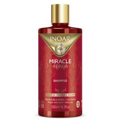 INOAR Miracle Repair Shampoo, Szampon Silnie Regenerujący Włosy, 500ml