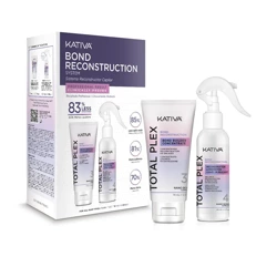 KATIVA Total Plex Reconstruction Kit, Zestaw do Regeneracji i Odbudowy Włosów z Plexem, 100ml, 70ml