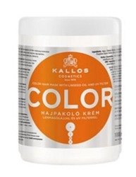 Kallos KJMN Maska do Włosów Color z Olejem Ziarna Lnu i Chroniącym Kolor 1000ml 
