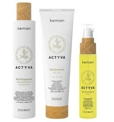 Kemon Actyva Bellessere Shampoo Conditioner Oil Aksamitny Szampon Odżywka i Olejek do Włosów i Ciała 250ml 150ml 50ml