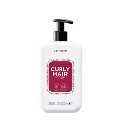 Kemon Curly Hair Mask, Nawilżająca i Wzmacniająca Maska z Aloesem do Włosów Kręconych, 1000ml