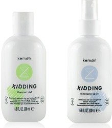 Kemon Kidding Shampoo Łagodny Szampon i Spray dla Dzieci Ułatwiający Rozczesywanie 2x 200ml