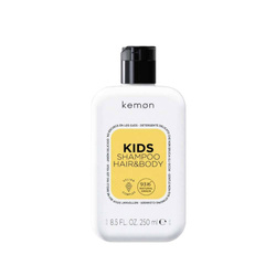 Kemon Kids Hair&Body Shampoo, Delikatny Szampon dla Dzieci, Myje Włosy i Ciało, 250ml