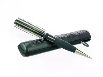 Kent.Salon Combo Curling & Straightening Brush KS14, Szczotka do Kręcenia i Prostowania Włosów z Włosiem Naturalnym i Nylonem, 36mm