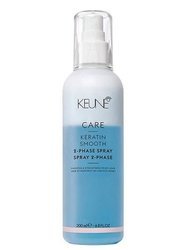 Keune Care Keratin Smooth 2 Phase Spray - Odżywka w Sprayu Nawilżająca, Włosy Puszące Się, 200ml