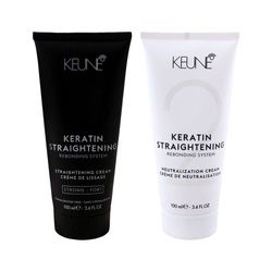 Keune Keratin Straightening Rebonding System Strong Zestaw do Prostowania Keratynowego Silny 2x 100ml