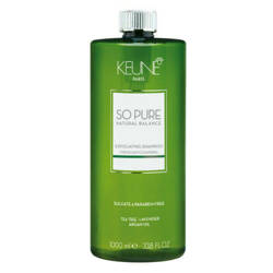 Keune So Pure Exfoliating Shampoo, Szampon Przeciwłupieżowy, Oczyszczający Skórę i Włosy, 1000ml