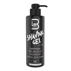 L3VEL3 Shaving Gel Ice, Żel do Golenia, Zmniejsza Podrażnienia Skóry, Lodowy, 500ml