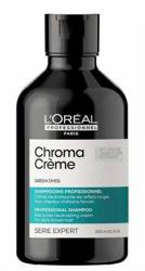 L'Oreal Chroma Creme Green Dyes, Szampon Neutralizujący Czerwone Odcienie na Ciemnych Brązach, 300ml