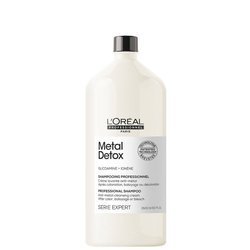 L'Oreal Metal Detox Szampon z Glikoaminą do Włosów Farbowanych i Zniszczonych, Usuwa Cząsteczki Metali Ciężkich z Włókna Włosa, 1500ml