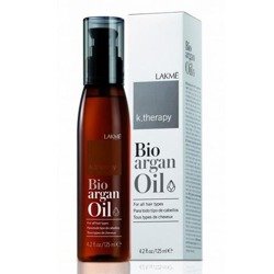 Lakme K.Therapy Bioargan Oil Suchy Olejek do Włosów Zawiera 100% Organiczny Olejek Arganowy 125ml