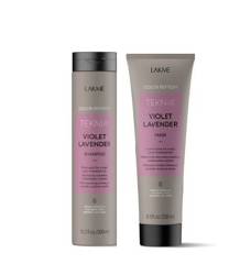 Lakme Tkn Retail Pack Refresh Violet Lavender, Zestaw Szampon i Maska Odświeżające Kolor, 300ml, 250ml