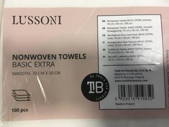 Lussoni Cellulose Towels Basic Extra - Ręczniki fryzjerskie z włókniny, 70x50, 100szt