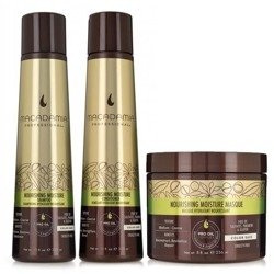 Macadamia Nourishing Moisture Zestaw Szampon Odżywka i Maska do Włosów Normalnych Suchych i Zniszczonych 2x 300ml 236ml