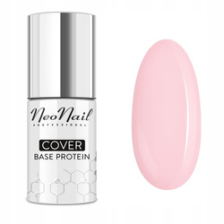 NeoNail Cover Base Protein Baza Budująca Lakier Hybrydowy Różne Kolory 7.2ml - 7033 - Nude Rose