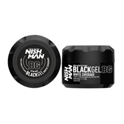 Nishman Black Gel White Coverage, Czarny Żel Odsiwiający Do Włosów i Utrwalający, 300ml