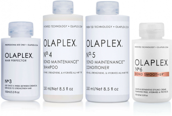 Olaplex Set No. 3 Perfector No. 4 Shampoo No. 5 Conditioner No. 6 Bond Smoother Zestaw Odbudowujący do Wszystkich Rodzajów Włosów 2x 250ml + 2x 100ml