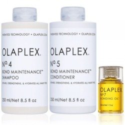 Olaplex Set No. 4 Shampoo No. 5 Conditioner No. 7 Bonding Oil Zestaw Odbudowujący do Wszystkich Rodzajów Włosów, 2x 250ml, 30ml