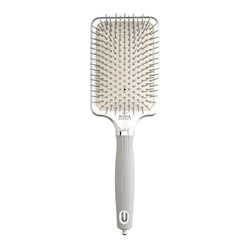 Olivia Garden Expert Care Rectangular Brush, Ceramiczna Szczotka Płaska Duża z Jonizowaną Poduszką