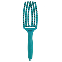 Olivia Garden Finger Brush Combo Szczotka do Rozczesywania Włosów i Masażu, Włosie Dzika, Medium Blue Lagoon