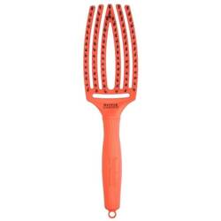 Olivia Garden Finger Brush Combo Szczotka do Rozczesywania Włosów i Masażu, Włosie Dzika, Medium Orange Dream