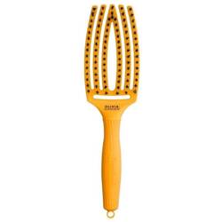 Olivia Garden Finger Brush Combo Szczotka do Rozczesywania Włosów i Masażu, Włosie Dzika, Medium Yellow Sunshine