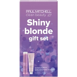 PAUL MITCHELL Clean Beauty Shiny Blonde Gift Set, Zestaw, Blonde Shampoo 250ml + Shine Enhacing Treatment 150ml