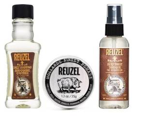 Reuzel Groom Try Me Kit Concrete Zestaw Prezentowy Pomada Szampon i Tonic w Sprayu 35g, 2x 100ml