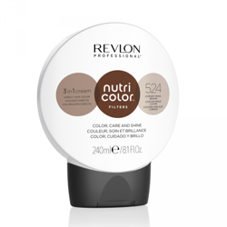 Revlon Nutri Color Creme - Maska koloryzująca do włosów farbowanych, 240ml - miedziano perłowy brąz - 524