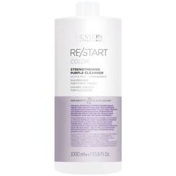 Revlon Restart Color Purple Cleanser, Wzmacniający Szampon do Włosów Blond, Niweluje Żółte Tony, 1000ml