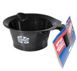 Ronney Professional Hairdressing Accessories Tinting Bowl With Rubber Miseczka do Farby z Gumą Czarna 260ml Ra 00168