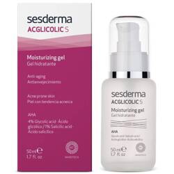 Sesderma Acglicolic 20 Hydrating Gel Cream SPF15, Krem Żel Przeciwstarzeniowy i Nawilżający do Twarzy, 50ml