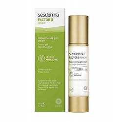 Sesderma FACTOR G RENEW Rejuvenating Gel Cream, Krem Odmładzający do Twarzy, Szyi i Dekoltu, 50ml