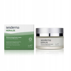 Sesderma Hidraloe Facial Cream, Krem Nawilżający i Zmiękczający do Twarzy, Szyi i Dekoltu, 50ml