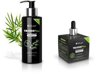 Silcare Trichoplex Peel & Refresh Scalp Bamboo Scrub, Re-Balancing Scalp, Zestaw Peeling Tonic Stymulujący Wzrost Włosów 250ml 75ml 