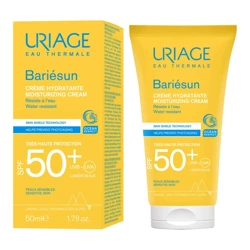 Uriage Bariersun Creme SPF50+, Krem Nawilżający do Twarzy z Wysoką Ochroną Przeciw Słoneczną, Filtr UV, 50ml