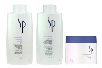 Wella Sp Hydrate Zestaw Szampon Odżywka Maska Nawilżająca do Włosów Suchych 2x 1000ml 400ml