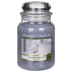 Yankee Candle Large Jar A Calm & Quiet Place, Duża Świeca Zapachowa, Miłe i Ciche Miejsce, 623g