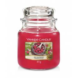 Yankee Candle Mała Świeca Zapachowa Red Raspberry Dojrzałe Maliny 411g