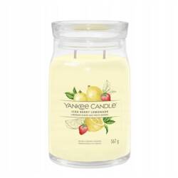 Yankee Candle Signature Large Iced Berry Lemonade, Duża Świeca Sojowa z Dwoma Knotami, 567g