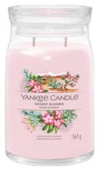 Yankee Candle Signature Large Jar Desert Blooms, Duża Świeca Sojowa z Dwoma Knotami, Zapach Kwiatów Pustyni, 567g