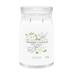 Yankee Candle Signature Large Jar Floral White Gardenia, Duża Świeca Sojowa z Dwoma Knotami, 567g