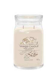 Yankee Candle Signature Large Jar Fresh & Clean Warm Cashmere, Duża Świeca Sojowa z Dwoma Knotami, 567g