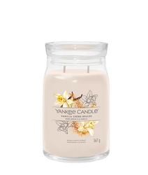 Yankee Candle Signature Large Jar Sweet & Spicy Vanilla Creme Brulee, Duża Świeca Sojowa z Dwoma Knotami, 567g