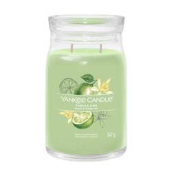 Yankee Candle Signature Large Jar Sweet & Spicy Vanilla Lime, Duża Świeca Sojowa z Dwoma Knotami, 567g