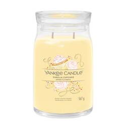 Yankee Candle Signature Large Jar Vanilla Cupcake, Duża Świeca Sojowa z Dwoma Knotami, 567g