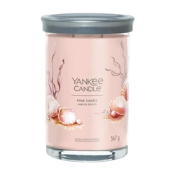 Yankee Candle Signature Large Tumbler Floral Pink Sands, Duża Świeca Sojowa z Dwoma Knotami, 567g