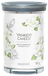 Yankee Candle Signature Large Tumbler Floral White Gardenia, Duża Świeca Sojowa z Dwoma Knotami, 567g