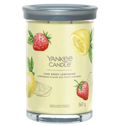 Yankee Candle Signature Large Tumbler Iced Berry Lemonade, Duża Świeca Sojowa z Dwoma Knotami, 567g