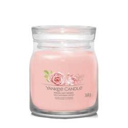 Yankee Candle Signature Medium Jar Floral Fresh Cut Roses, Średnia Świeca Sojowa z Dwoma Knotami, 368g